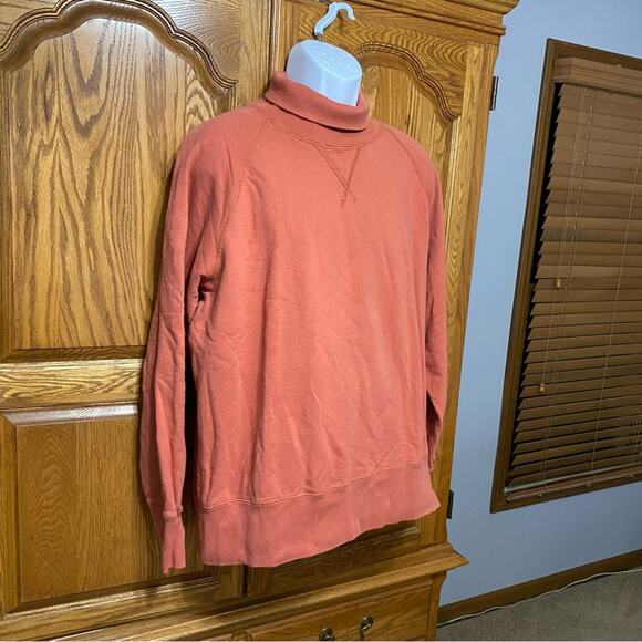 Champion x Todd Snyder Turtleneck Sweatshirt Crewneck Orange Mens Size XL - Picture 9 of 13